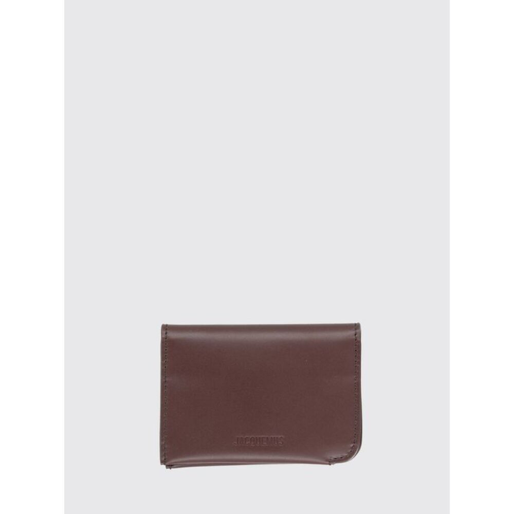 Jacquemus Men Leather Bifold Card Holder Jacquemus With Front Embossed Logo